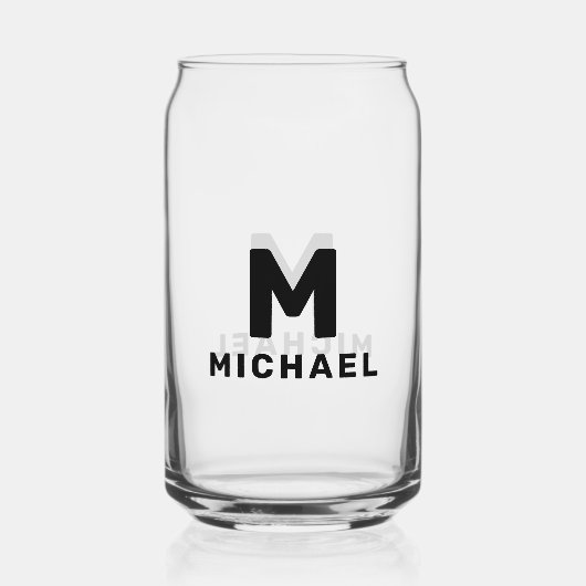 Monogramme personnalisé Initial & Nom moderne (Recto)