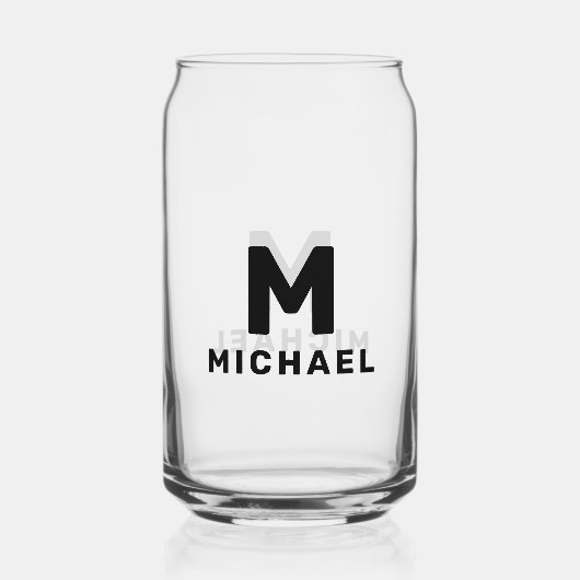 Monogramme personnalisé Initial & Nom moderne (Verso)