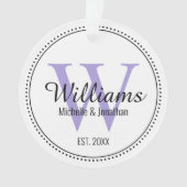 Monogramme personnalisé Lavande nouvellement marié (devant)