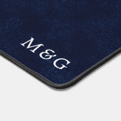 Monogramme personnalisé Luxe Aspect Velours Navy (Coin)