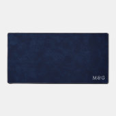 Monogramme personnalisé Luxe Aspect Velours Navy (Recto)