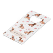 Monogramme Personnalisé Mignon Chien Dachshund (Devant Angle)