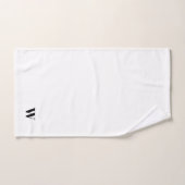 Monogramme personnalisé minimaliste noir et blanc  (Serviette à main)