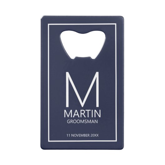Monogramme personnalisé moderne et Groomsmen de no (Devant)