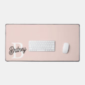 Monogramme Personnalisé Moderne et Nom Rose Pâle (Clavier et souris)