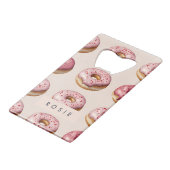 Monogramme Personnalisé Motif de Donut Rose (Devant Angle)