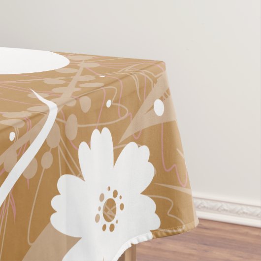 Monogramme personnalisé Nappe à feuilles Brown et  (In Situ)