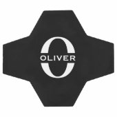 Monogramme personnalisé noir et blanc (Plat)