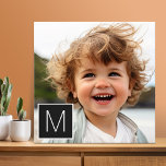 Monogramme personnalisé noir et blanc 1 photo Coll<br><div class="desc">Vous pouvez utiliser des photos Instagram pour cette conception. Utilisez trois photos carrés pour créer un cadeau unique et personnel. Ou vous pouvez garder le chiot hipster et faire un gardien branché. Si vous avez besoin d'ajuster les images,  cliquez sur l'outil personnaliser pour apporter des modifications.</div>