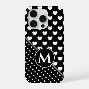 Monogramme personnalisé noir et blanc élégant