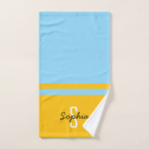 Monogramme personnalisé noir et jaune