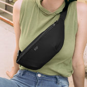 Monogramme personnalisé noir solide