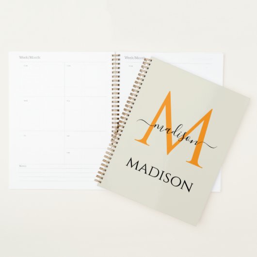 Monogramme personnalisé & Nom  (Devant avec enveloppe)