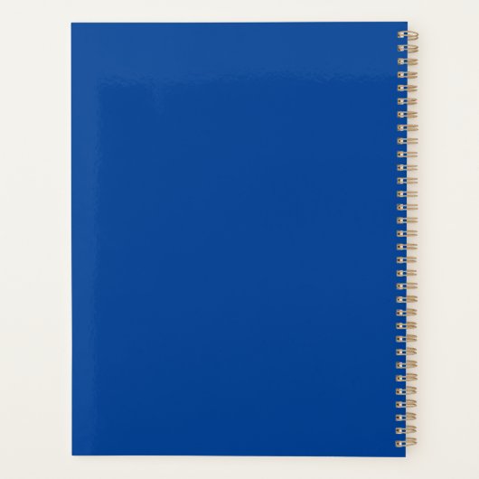 Monogramme personnalisé Nom bleu blanc (Dos)