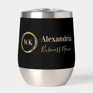 Monogramme personnalisé Nom commercial Black Gold