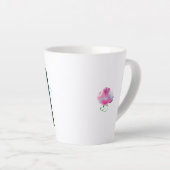 Monogramme personnalisé Nom du script Latte Mug (Angle droit)