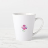 Monogramme personnalisé Nom du script Latte Mug (Droite)