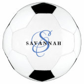 Monogramme personnalisé Nom Moderne Fun Sports Ble (Devant)