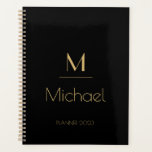 Monogramme personnalisé | Nom Noir & Or<br><div class="desc">Personnalisé Monogram Black & Gold Art Déco Police,  Le modèle est configuré pour vous permettre de customiser avec votre nom et votre initiale,  Si vous souhaitez changer la couleur ou le style de la police cliquez sur personnaliser plus loin que la fin du modèle.</div>