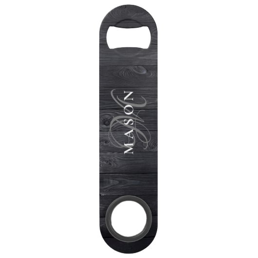 Monogramme personnalisé Nom Rustique moderne Éléga (Devant)