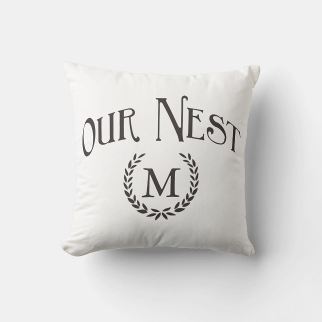 Monogramme personnalisé notre ferme de coussin de (Recto)