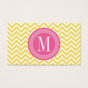 Monogramme personnalisé par zigzag jaune de