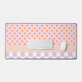 Monogramme personnalisé Pastel Polka Dot Lilac chè (Clavier et souris)