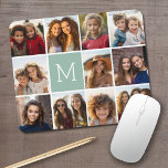 Monogramme personnalisé photo Collage de photo uni<br><div class="desc">Utilisez jusqu'à 11 photos Instagram carré ou selfie pour créer un cadeau unique et personnel. Ou vous pouvez garder le chiot hipster et faire un gardien branché. Si vous avez besoin d'ajuster les images,  cliquez sur l'outil personnaliser pour apporter des modifications.</div>