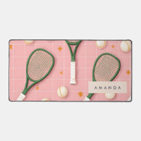 Monogramme Personnalisé Retro Tennis Racket Motif