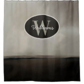 Monogramme personnalisé Rideau de douche Huile Pei (Devant)