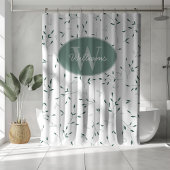 Monogramme personnalisé Rideau de douche Minimal B