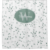 Monogramme personnalisé Rideau de douche Minimal B (Devant)