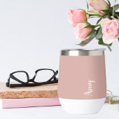 monogramme personnalisé, rose avec typographie de 