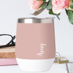 monogramme personnalisé, rose avec typographie de