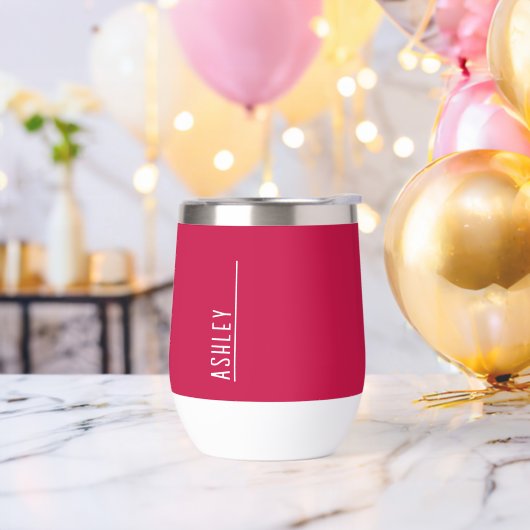 monogramme personnalisé, rose cerise (Enterrement de vie de garçon)