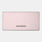 Monogramme personnalisé rose et nom simple | Éléga (Recto)
