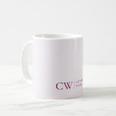 Monogramme Personnalisé Rose Initial Et Nom Mug (Devant gauche)