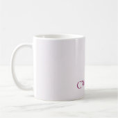 Monogramme Personnalisé Rose Initial Et Nom Mug (Gauche)