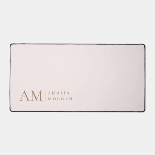 Monogramme Personnalisé Rose Initiale Et Nom (Recto)