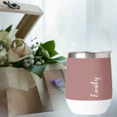monogramme personnalisé, rose profond avec typogra