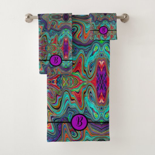 Monogramme personnalisé rouge et vert (En situation)