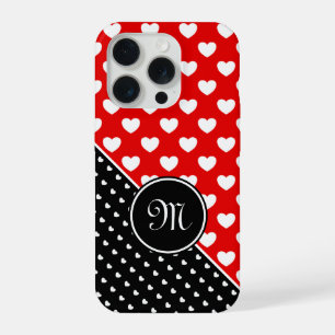 Monogramme Personnalisé Rouge, Noir Et Blanc Él