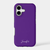 Monogramme personnalisé Royal violet couleur solid
