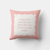 Monogramme personnalisé Statistiques bébé Coussin (Verso)