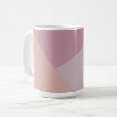 Monogramme personnalisé, tasse de café tri-ton ros (Devant gauche)