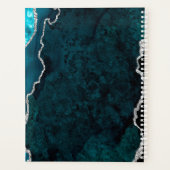 Monogramme personnalisé Turquoise Argent Agate 202 (Dos)