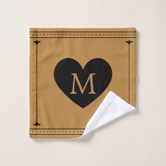 Monogramme personnalisé unique et élégant (Gant de toilette)
