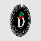 Monogramme Personnaliser avec nom Nom Nom Noir (devant)