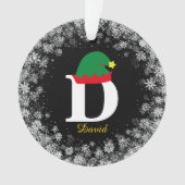 Monogramme Personnaliser avec nom Nom Nom Noir (devant)