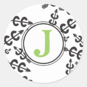 Monogramme Personnaliser les autocollants (Devant)